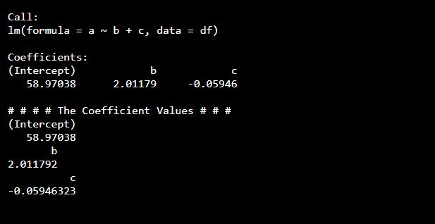 Multiple Linear Regression in R