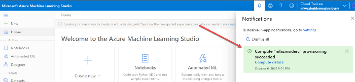 Create an Azure Machine Learning Compute Instance using Azure Bicep